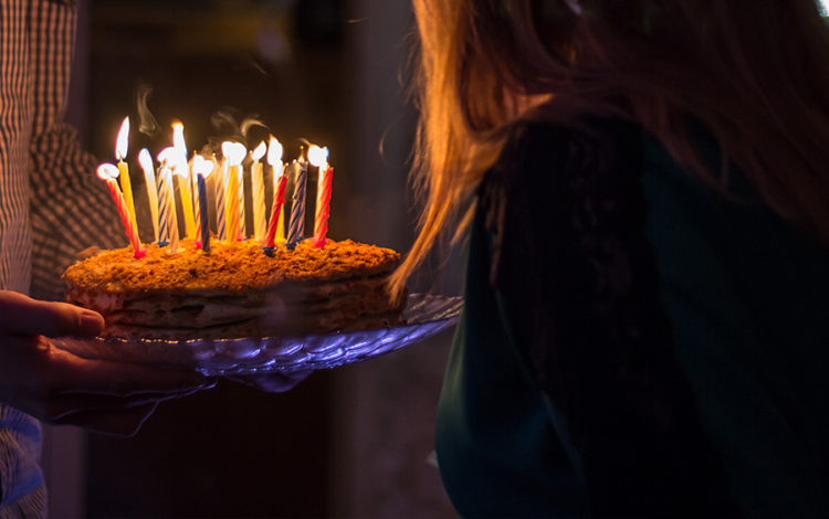 Image of a birthday cake with candles