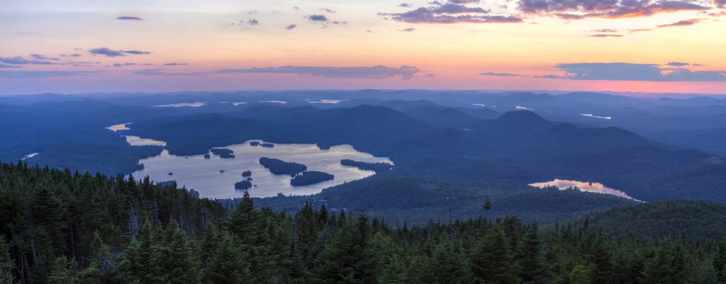 Saranac Lake at sunset