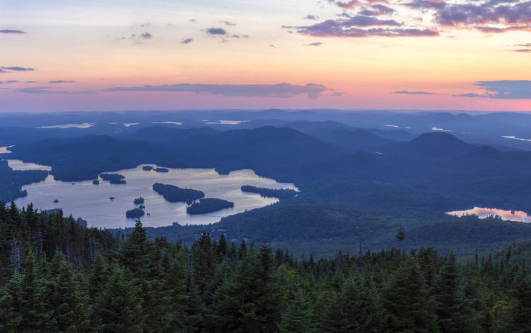 Saranac Lake at sunset