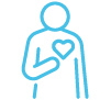 icon of person pointing to heart