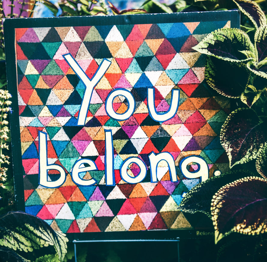 artwork that says 'you belong'