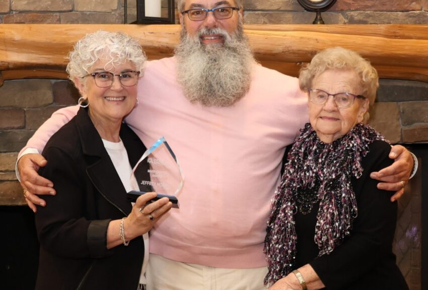 Citizen Advocates awards recipient Jeffrey Morris poses with presenters Mary Jo Carter-Codling and Gail Carter.