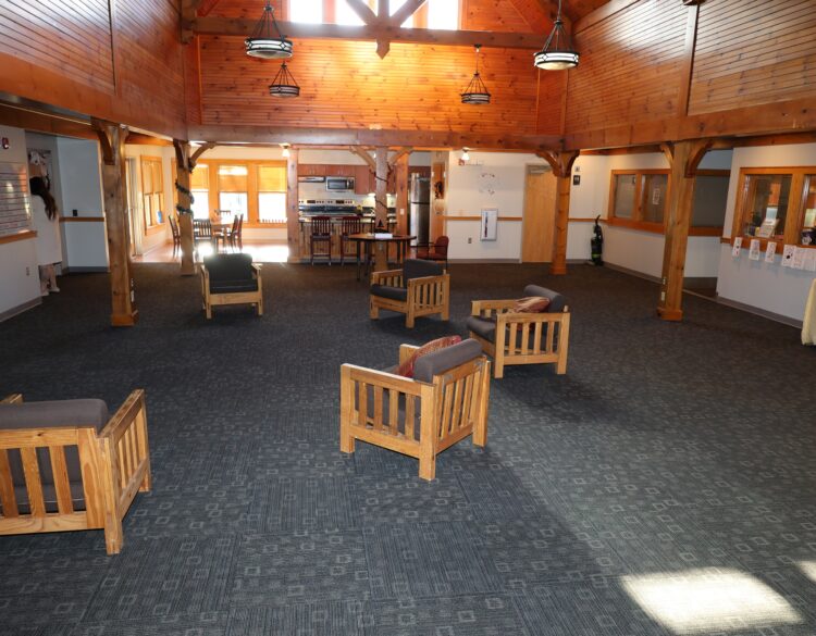 The living room at the Adirondack Youth Lodge.